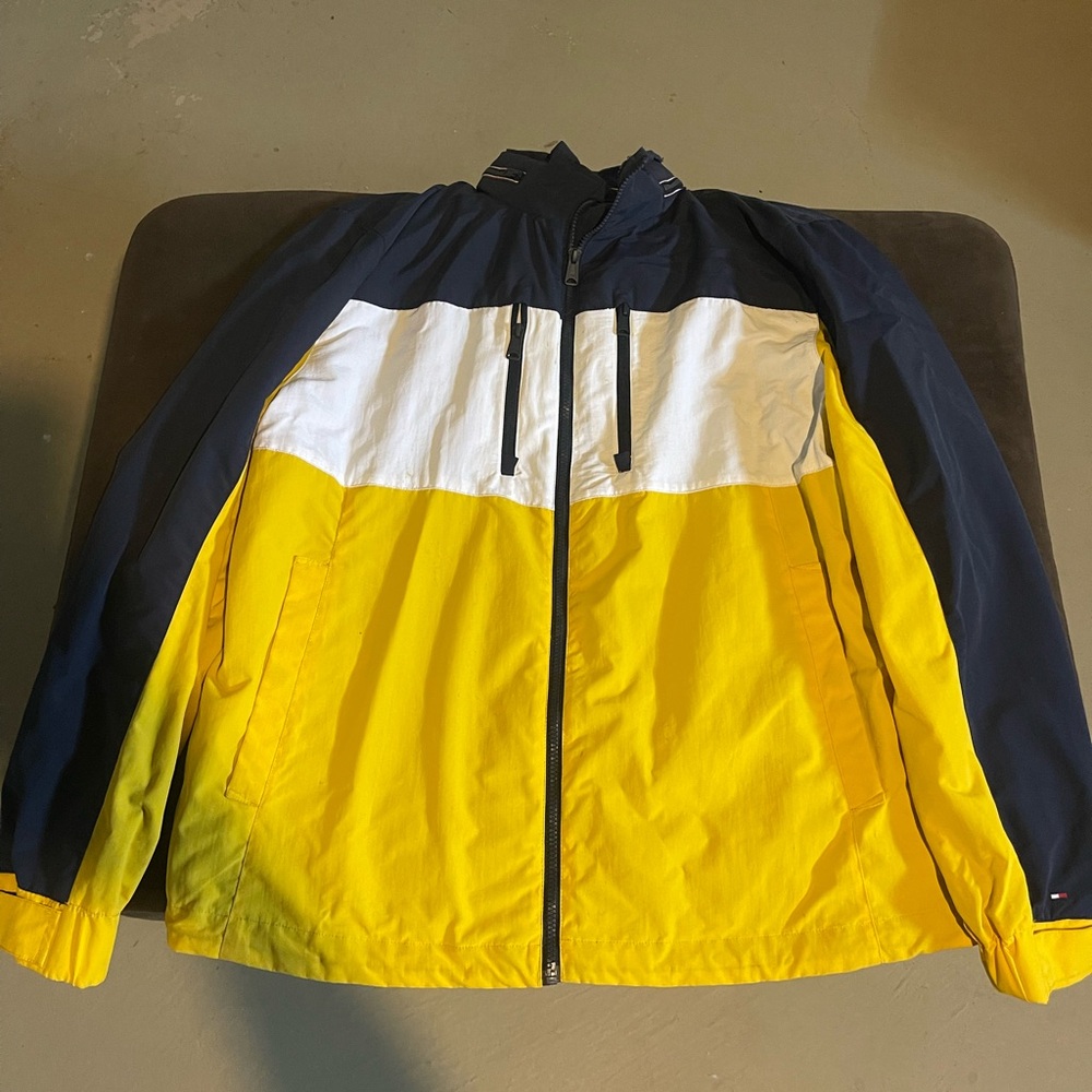 Tommy Hilfiger Yellow and White Windbreaker